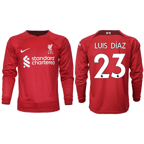 Dres Liverpool Luis Diaz #23 Domaci 2022-23 Dugi Rukav